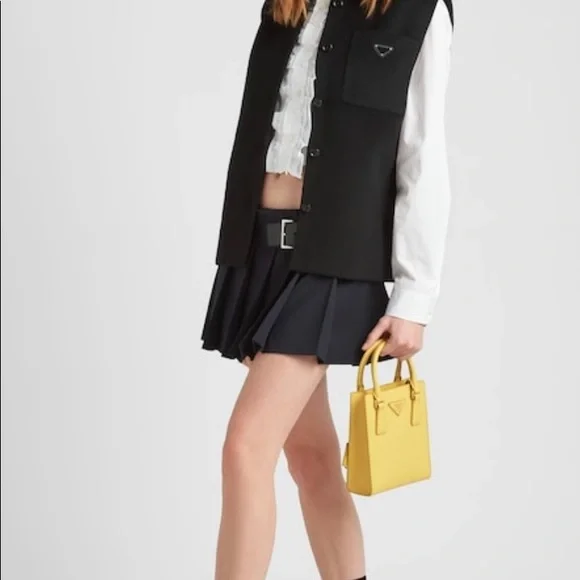 NWT Prada Saffiano Sunny Yellow Mini Tote - Picture 7 of 12